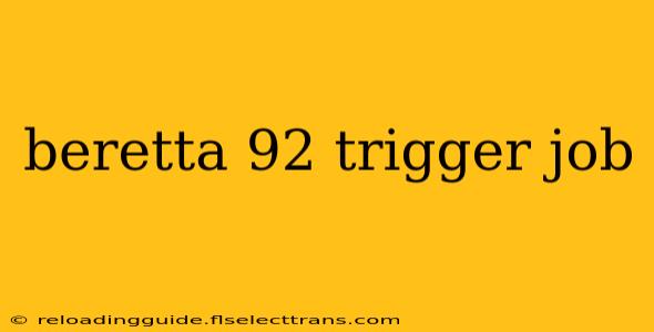 beretta 92 trigger job