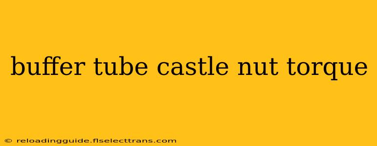 buffer tube castle nut torque