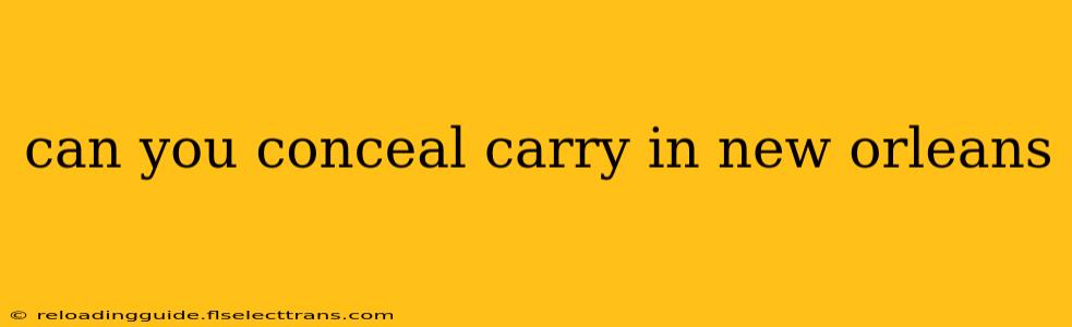 can you conceal carry in new orleans