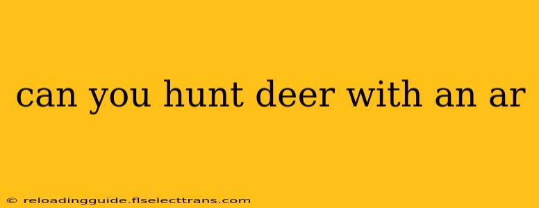 can you hunt deer with an ar