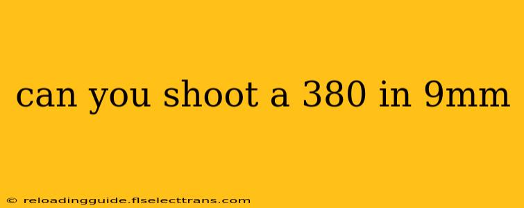 can you shoot a 380 in 9mm