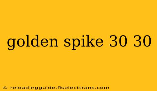 golden spike 30 30