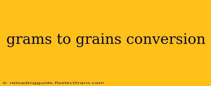 grams to grains conversion