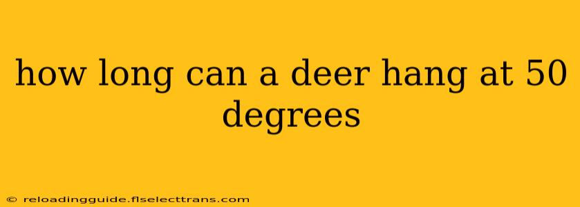 how long can a deer hang at 50 degrees