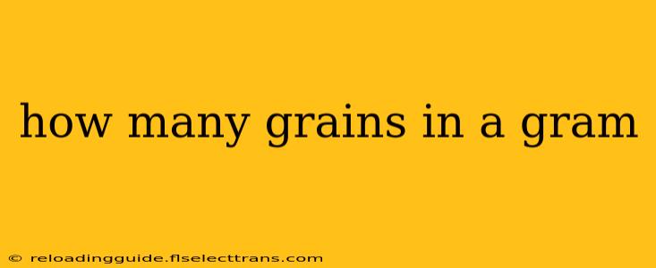 how many grains in a gram