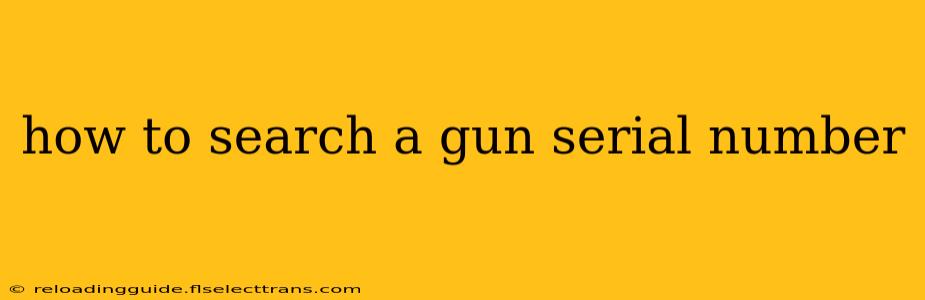 how to search a gun serial number