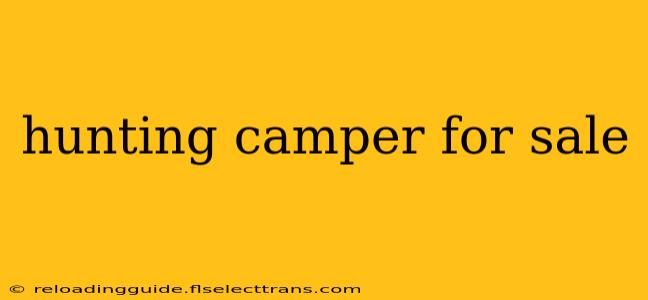 hunting camper for sale