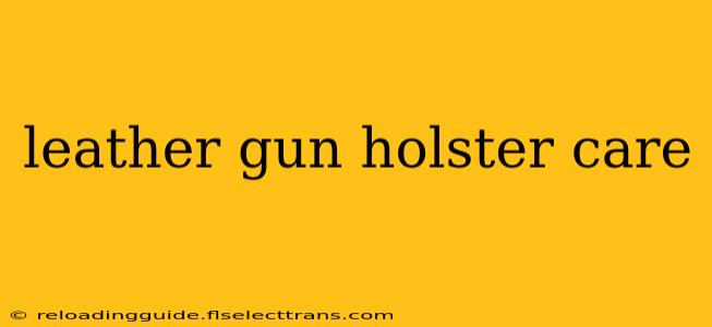 leather gun holster care