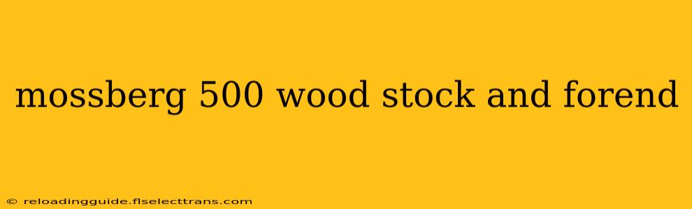 mossberg 500 wood stock and forend