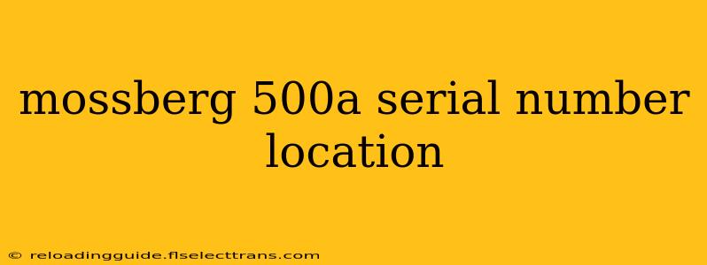 mossberg 500a serial number location