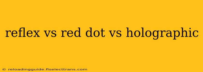 reflex vs red dot vs holographic