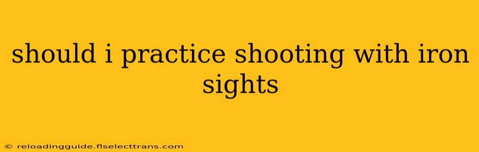 should i practice shooting with iron sights