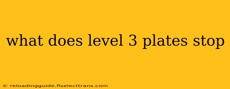 what does level 3 plates stop